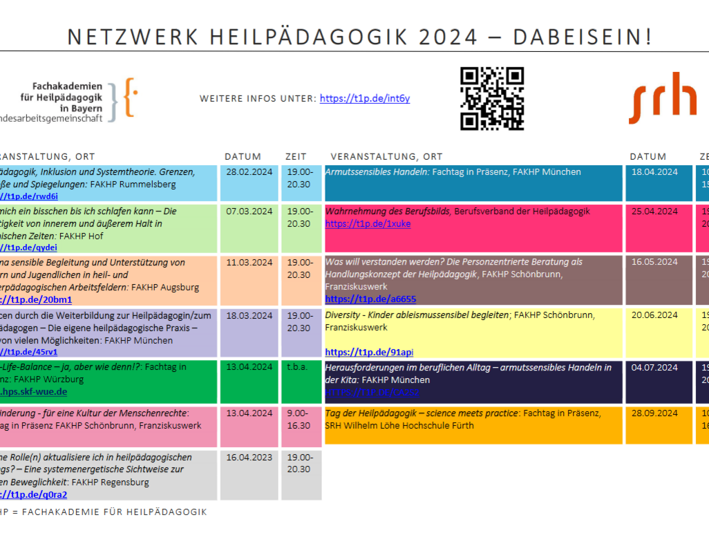 Information über kostenlose Inputveranstaltungen
